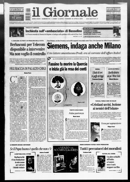 Il giornale : quotidiano del mattino